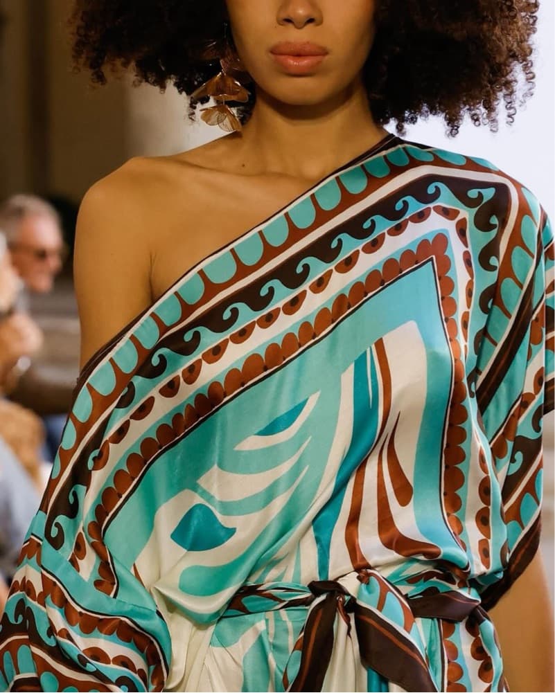 Raffaela D’Angelo Printed Silk Top/saron - Image 1