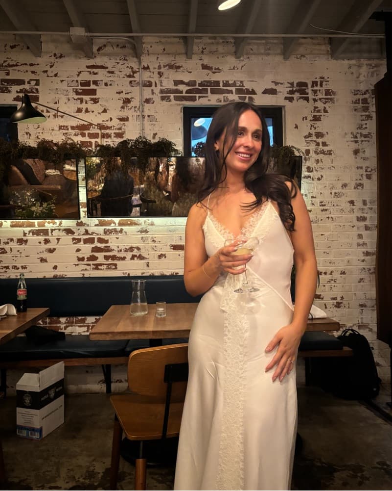 Helsa Ivory Slip Dress - Image 3