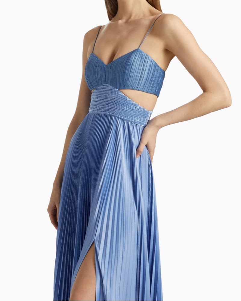 Amur Elodie Satin Colorblock Gown - Image 2