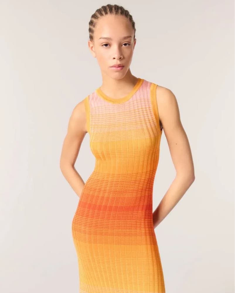 Maje Sunset Knit Maxi Dress - Image 4