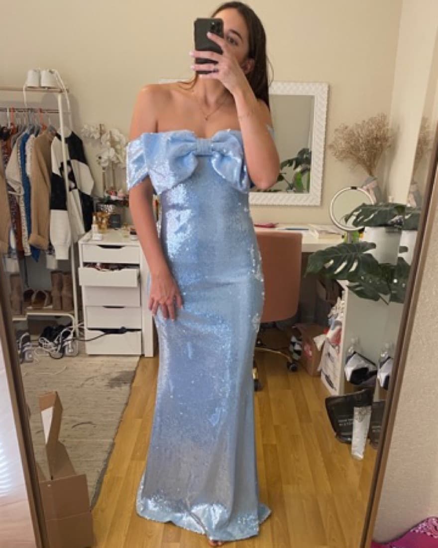 NEW Badgley Mischka Bow Maxi Dress - Image 3