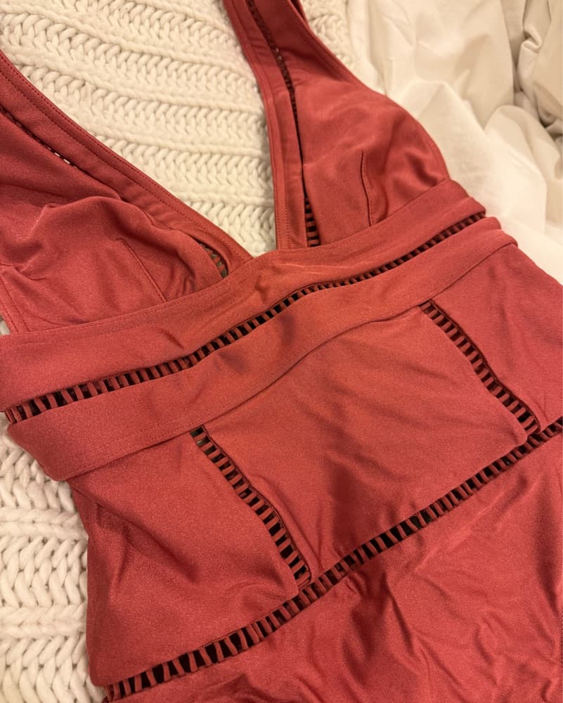Zimmermann Eyelet Red Swimsuit - Image 3