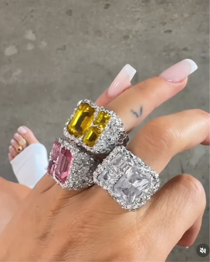 Veneda Carter Three Stone Ring Silver  - Image 1