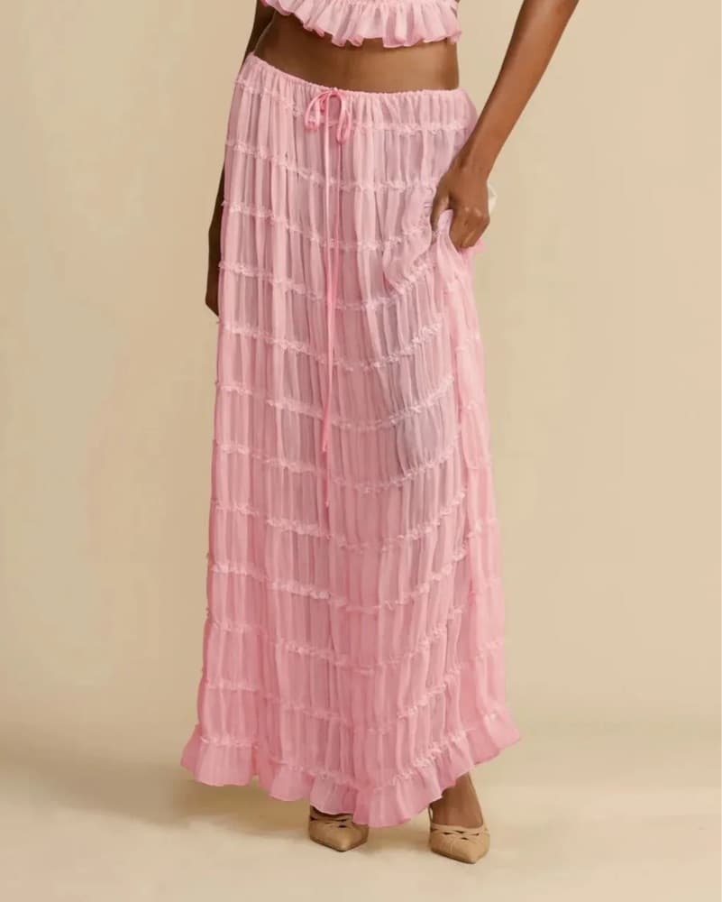 Dreamy Ruffled Tiered Maxi Skirt - Image 1
