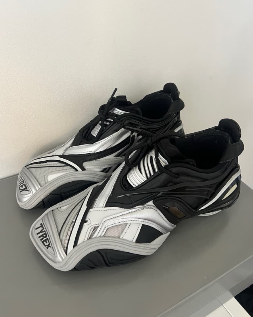Balenciaga Tyrex black silver square toe - Image 1