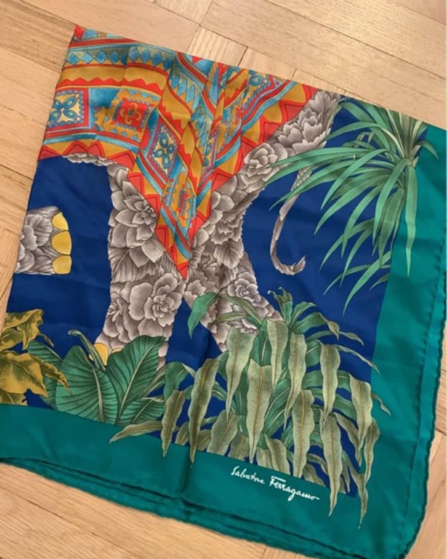 NEW Ferragamo Scarf - India Print Silk  - Image 2