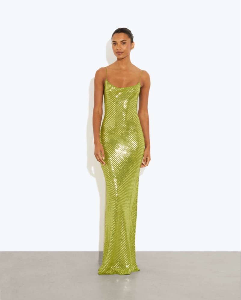 Rat & Boa Green Sequin Dress - Image 1