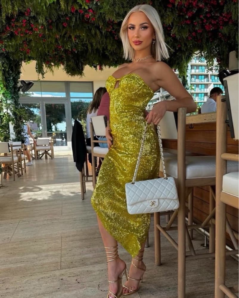 Camila Coelho Sparkling Sequin Dress - Image 4