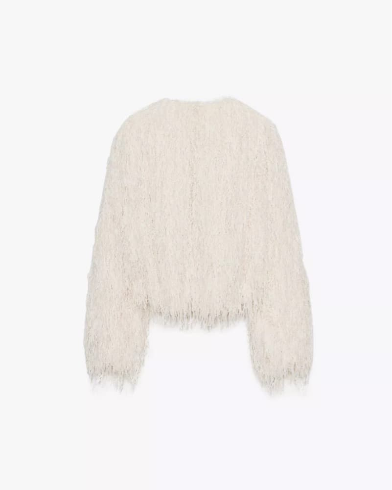 Feather Fringe Metallic Thread Jacket - Image 5