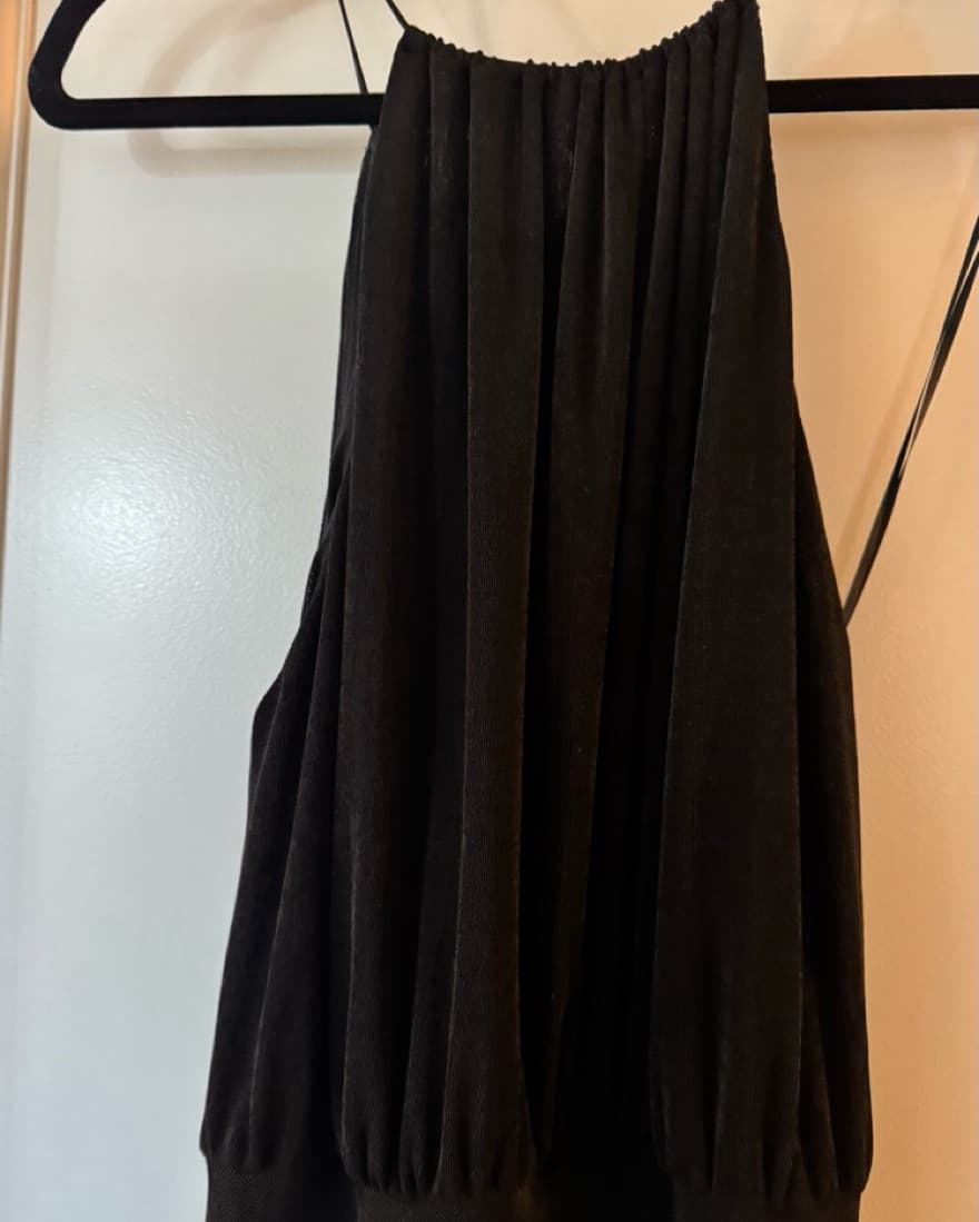 Reformation Black Lupe Knit Dress - Image 2