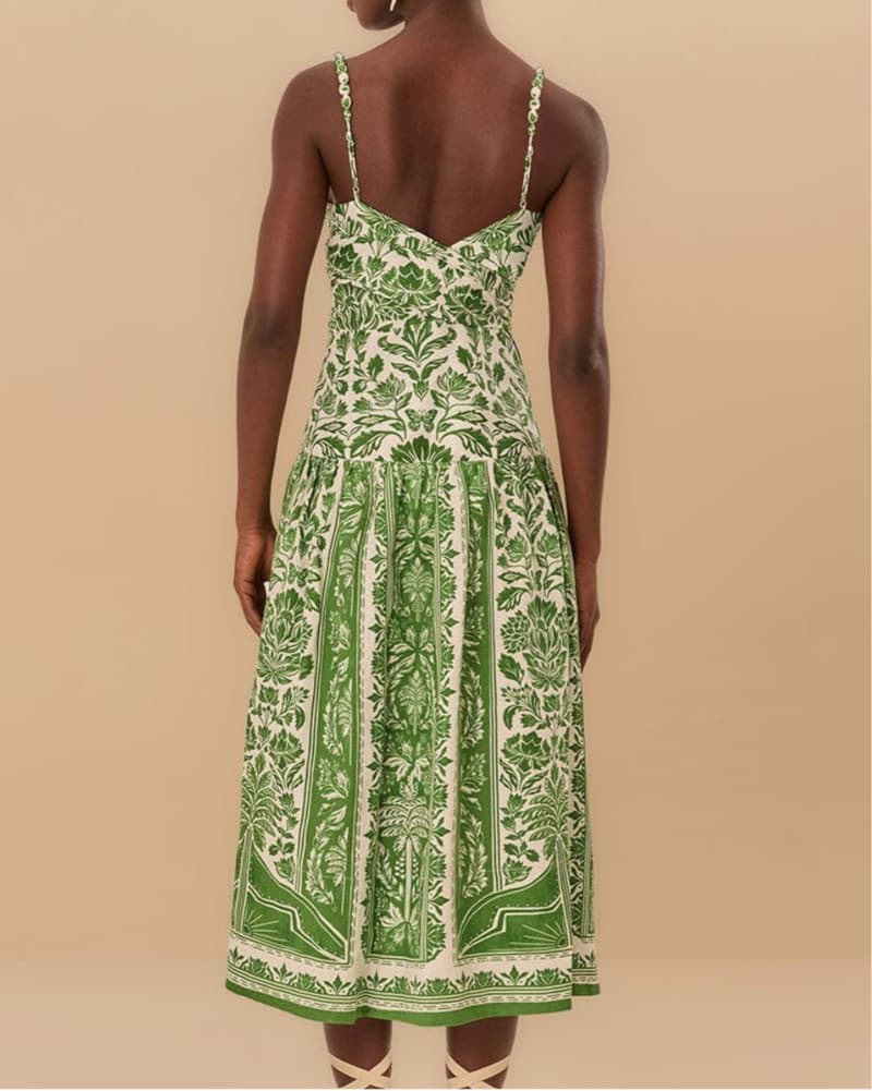 Green Delicate Tapestry Farm Rio Dress - Image 2