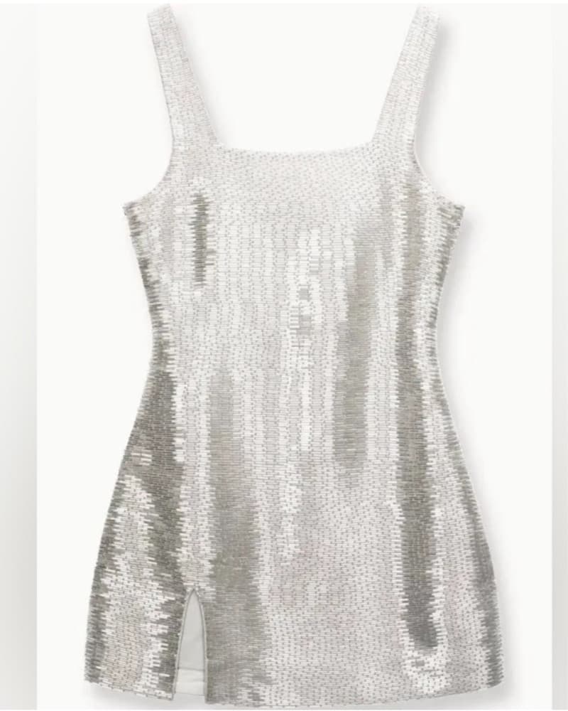 Staud Le Sable Beaded Mini Dress XS - Image 4