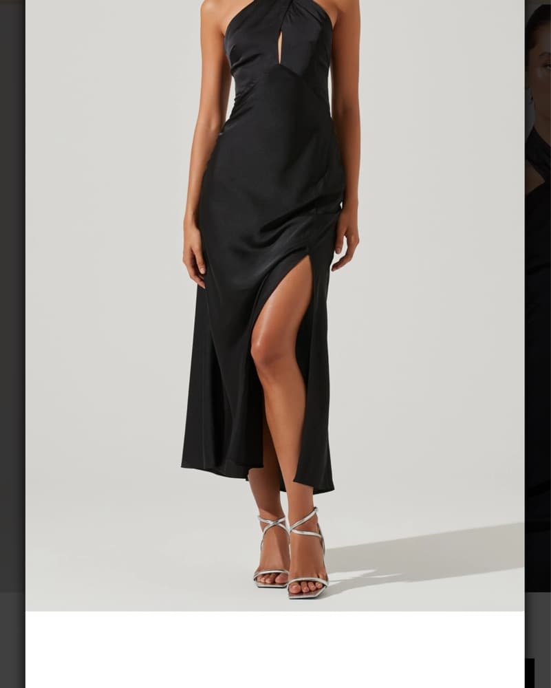 ASTR Marissa Satin Halter Slip Dress - Image 1