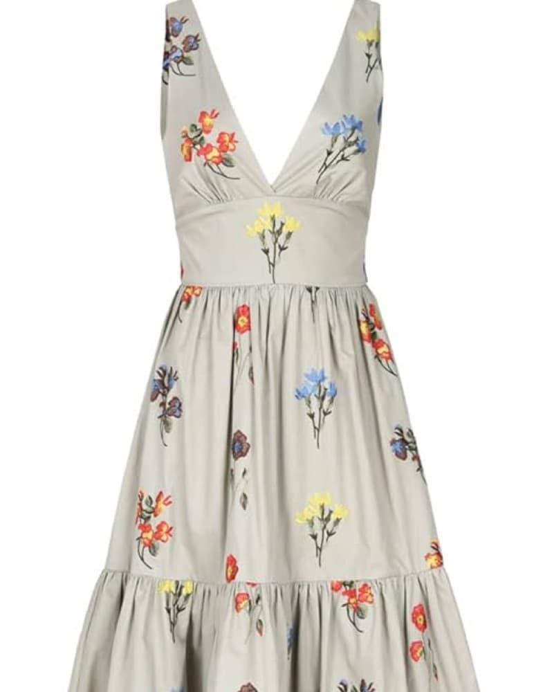 Silvia Tcherasi Floral-Embroidered Midi - Image 1