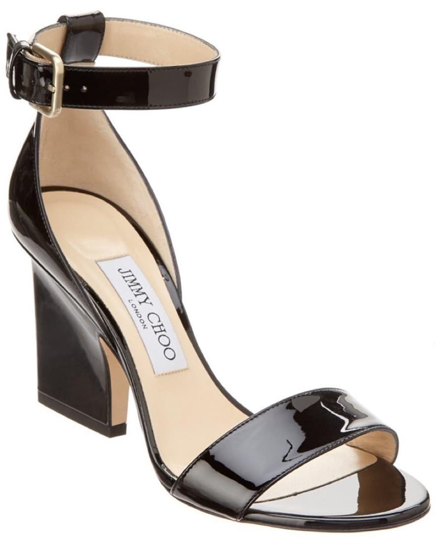 Jimmy Choo Black Patent Sandals - Image 2
