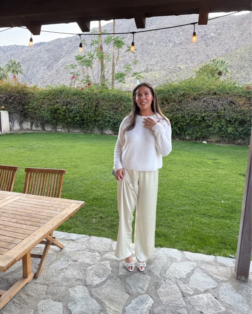 White Silk Jenni Kayne Pants  - Image 1