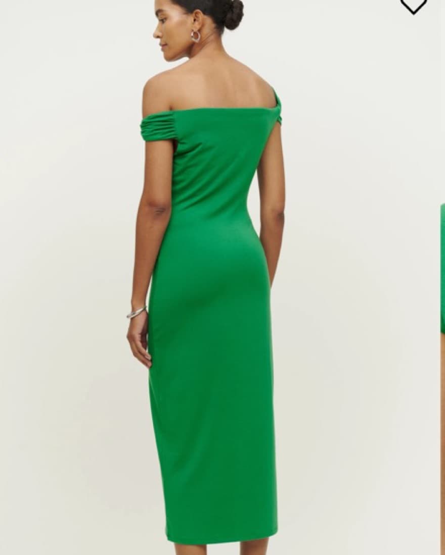 Reformation Jamen Dress Kelly Green  - Image 5