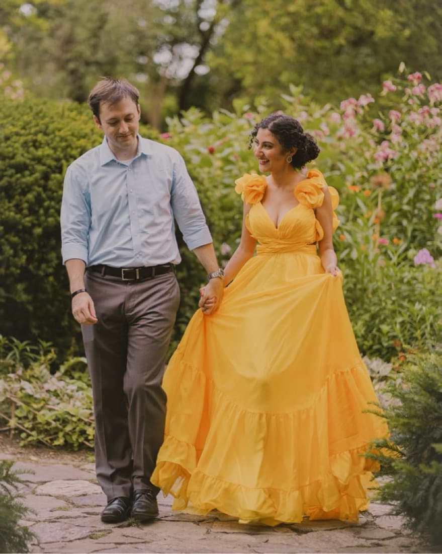 Mac duggal yellow Rosette Gown - Image 4