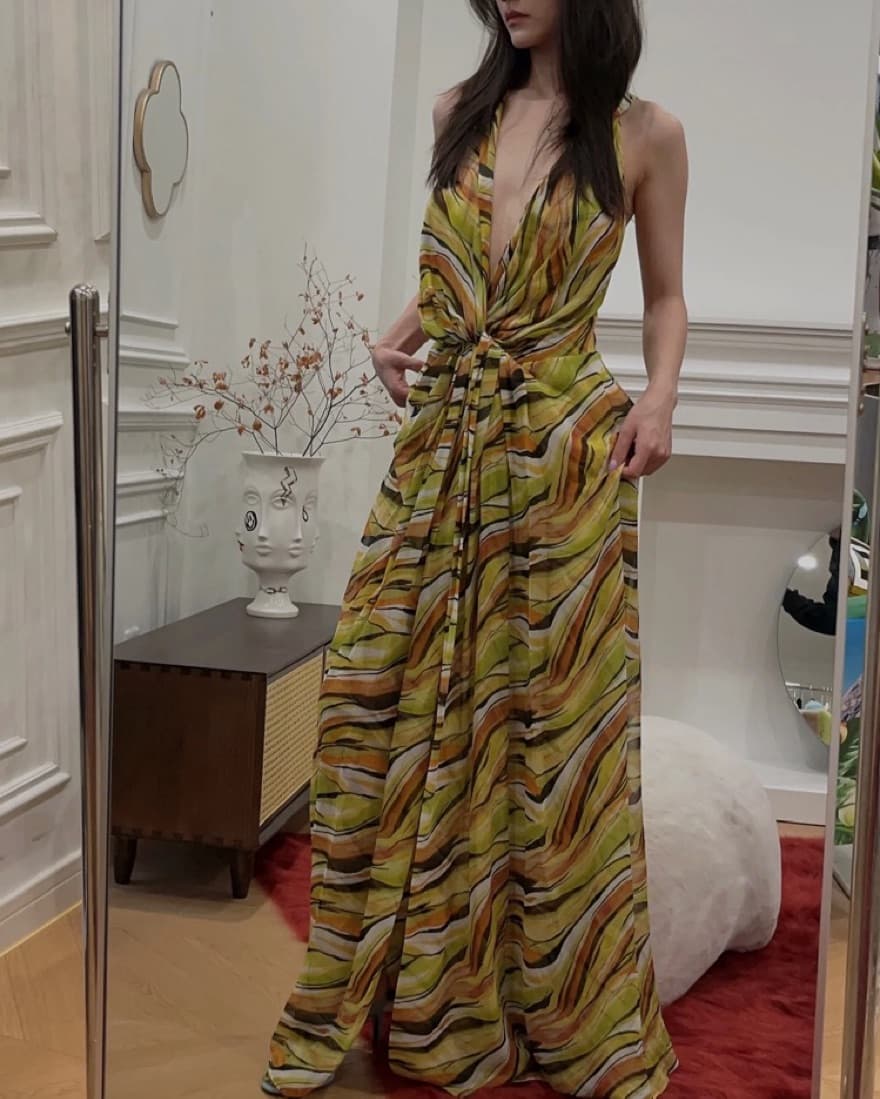 Christopher Esber Folia Silk Dress - Image 1