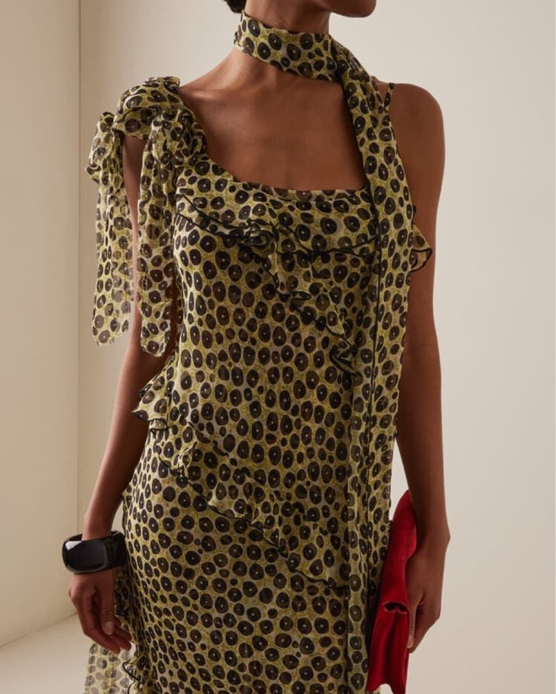 SIEDRÉS Monica Ruffled Chiffon Dress - Image 4