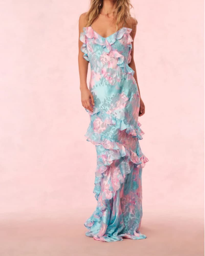 LOVESHACKFANCY Rialto Silk Maxi Dress  - Image 1