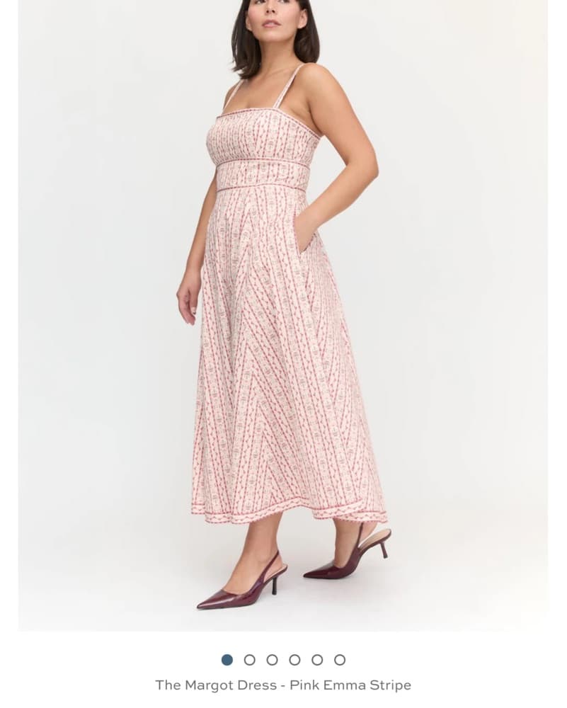 The Margot Dress - Pink Emma Stripe - Image 2