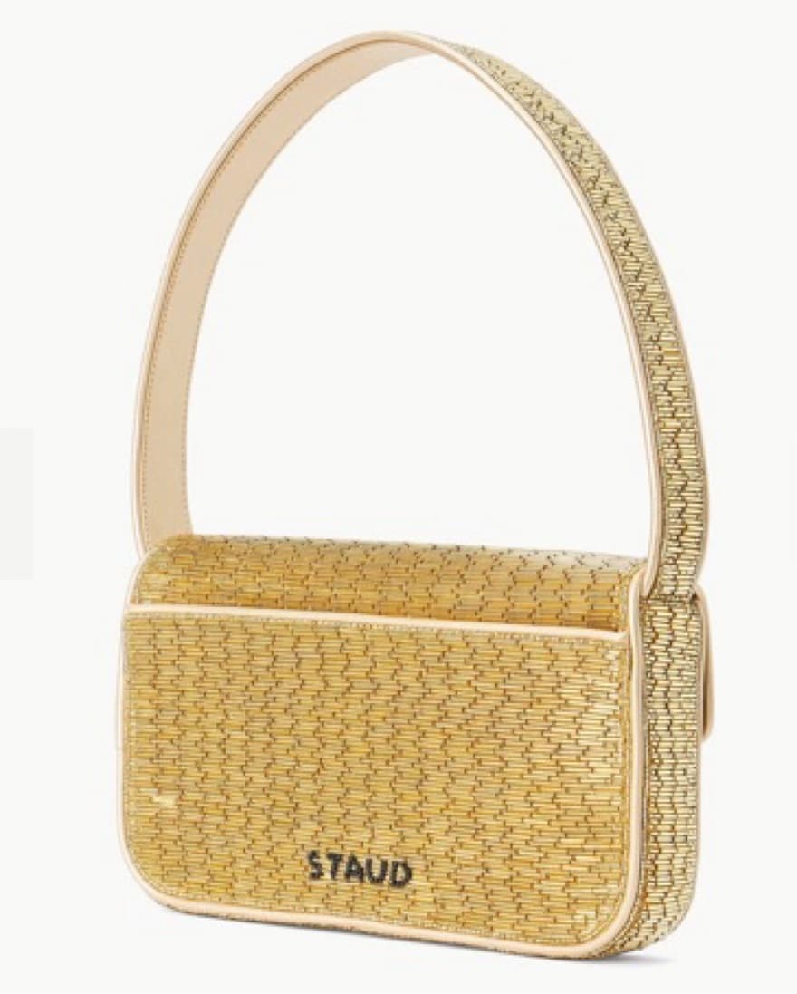 STAUD Tommy Beaded Bag - Gold - Image 2
