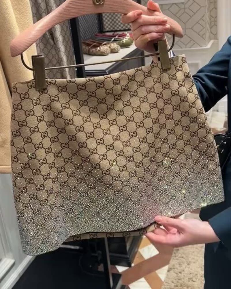Gucci Embroidered GG canvas mini skirt - Image 1