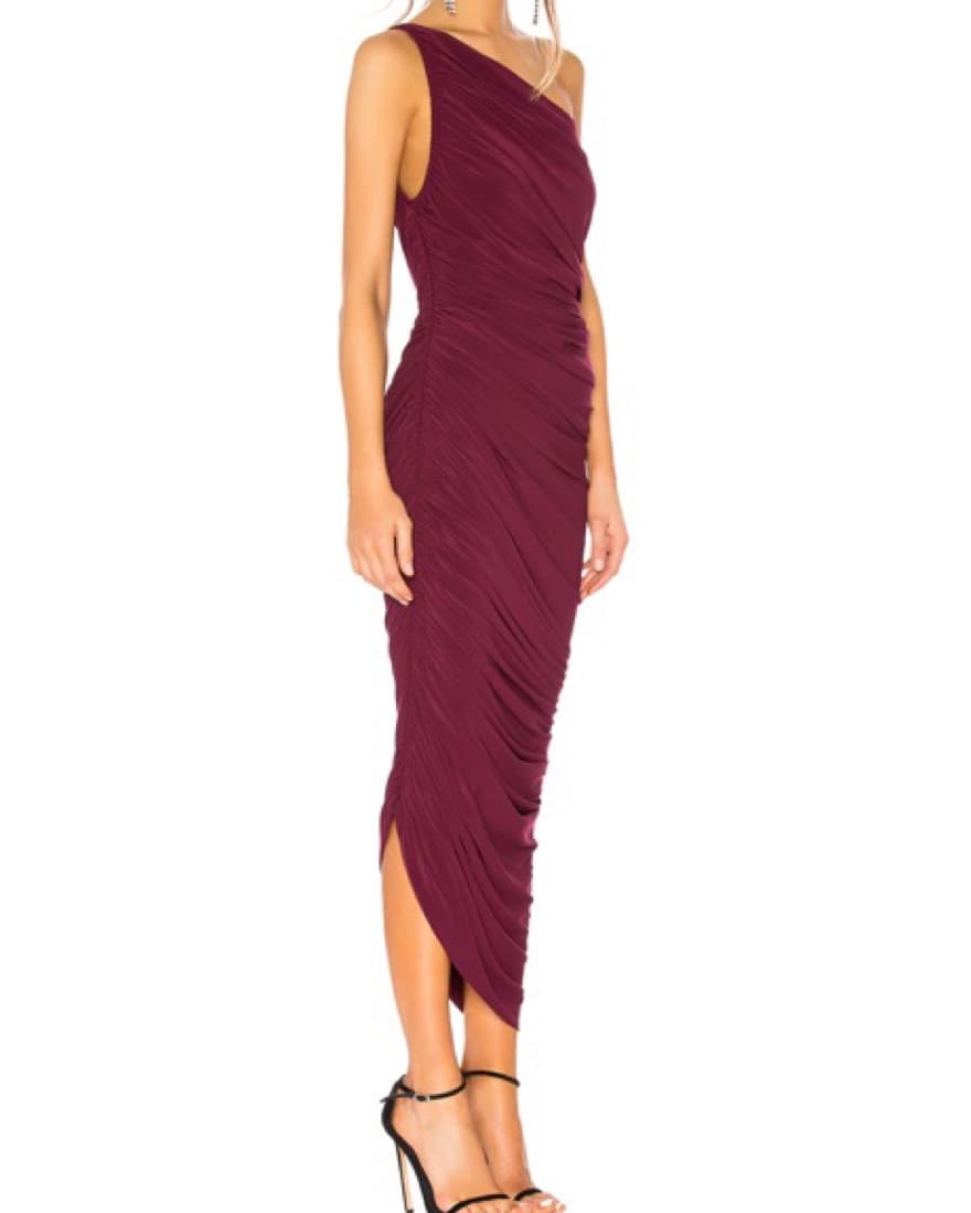 Norma Kamali Diana Gown in Plum  - Image 2