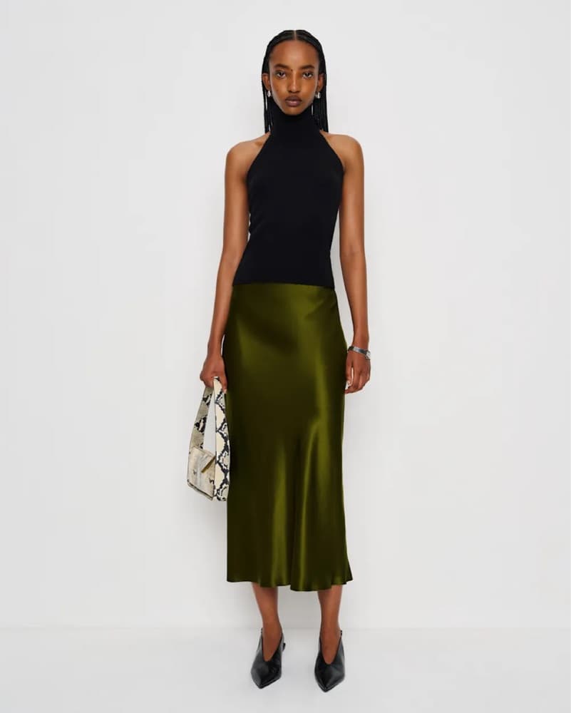 Satin Reformation Skirt - Image 1