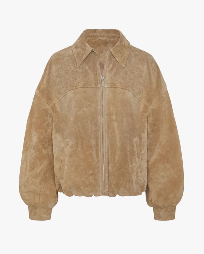 Suede Bomber Jacket - Image 1