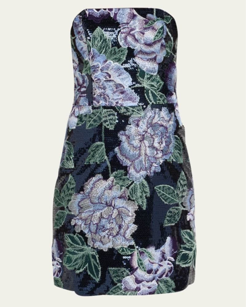 MARCHESA NOTTE Strapless Floral-Embroide - Image 2