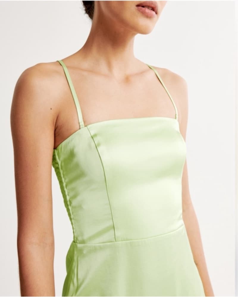 Abercrombie Strapless Satin Maxi Dress - Image 3