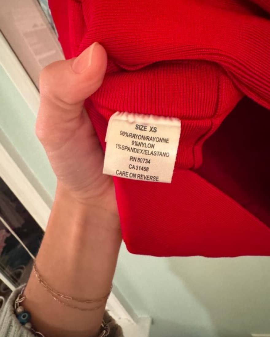 Red Herve Leger Mini Dress - Image 4