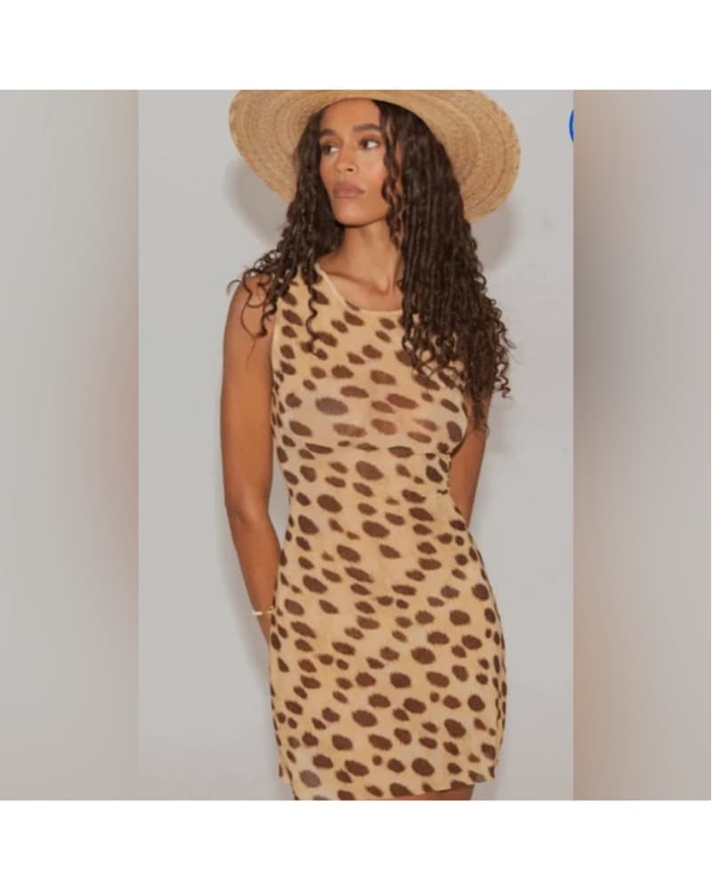 Sheer Leopard Tank Dress  - Image 1