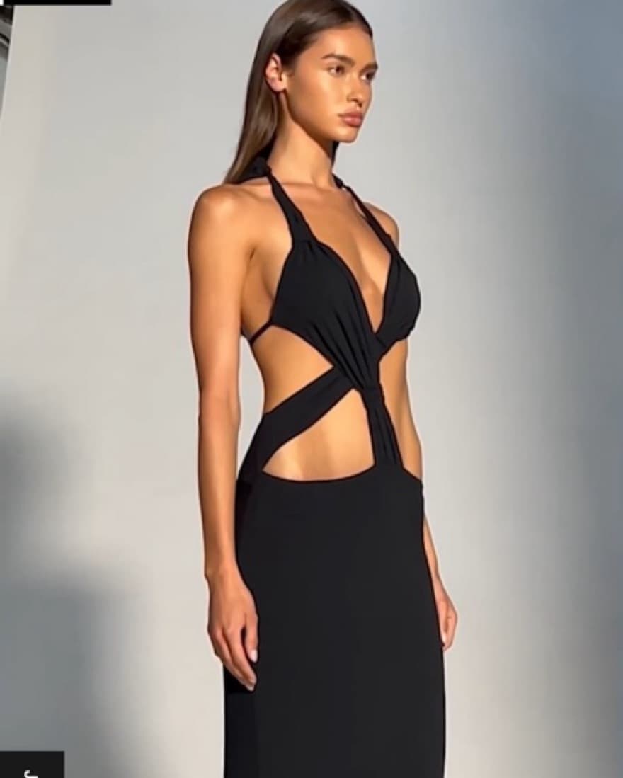 Black Maxi Dress - Image 1