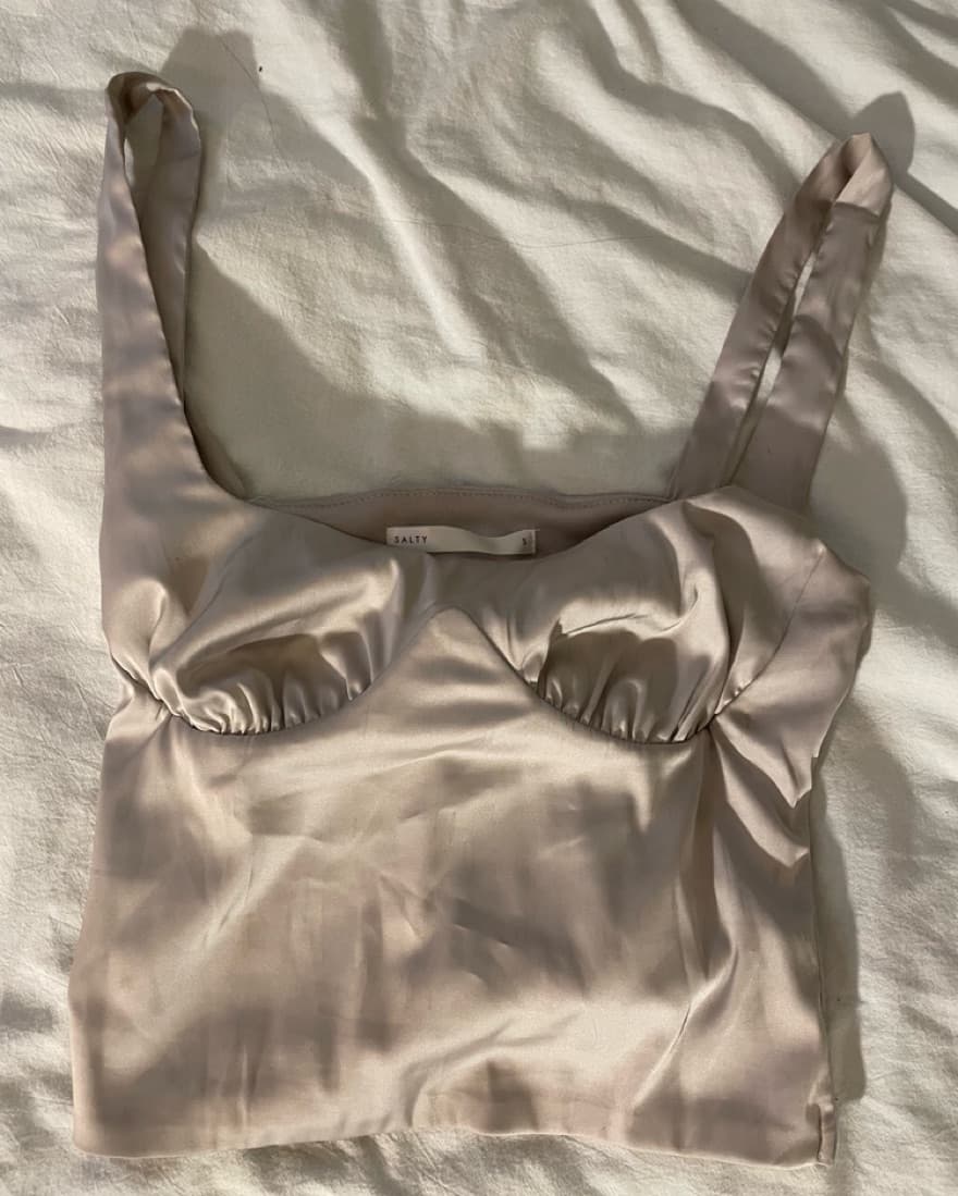 Silver Satin Top - Image 2