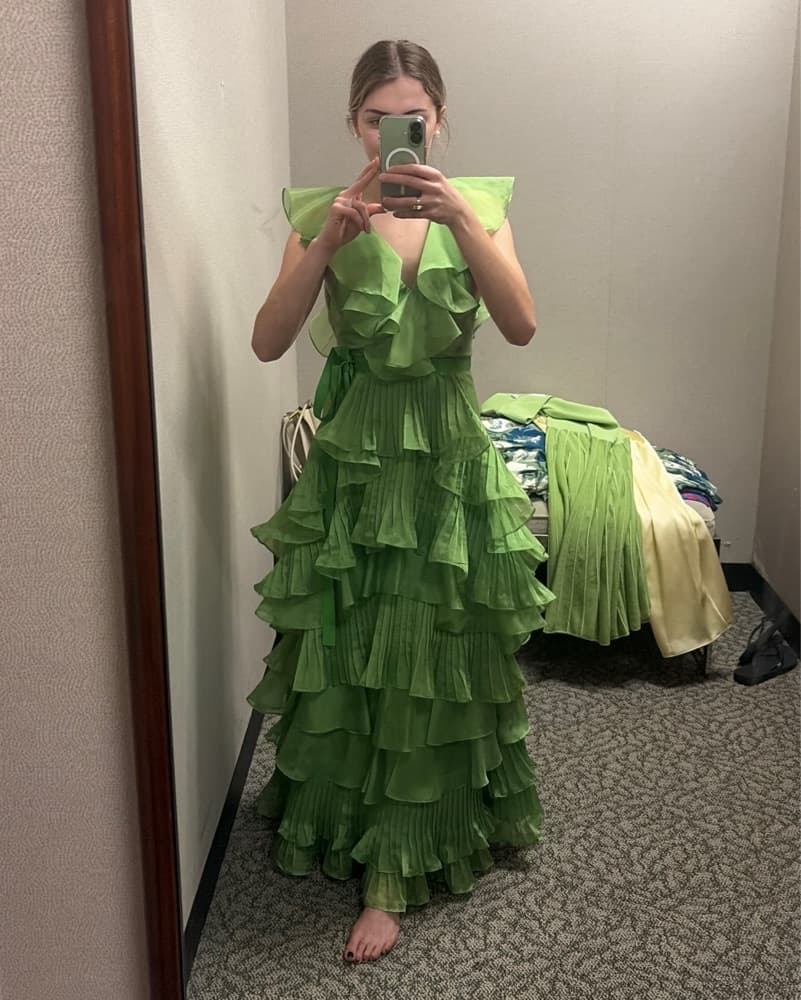 Antonio Melani Green Ruffle Dress - Image 2