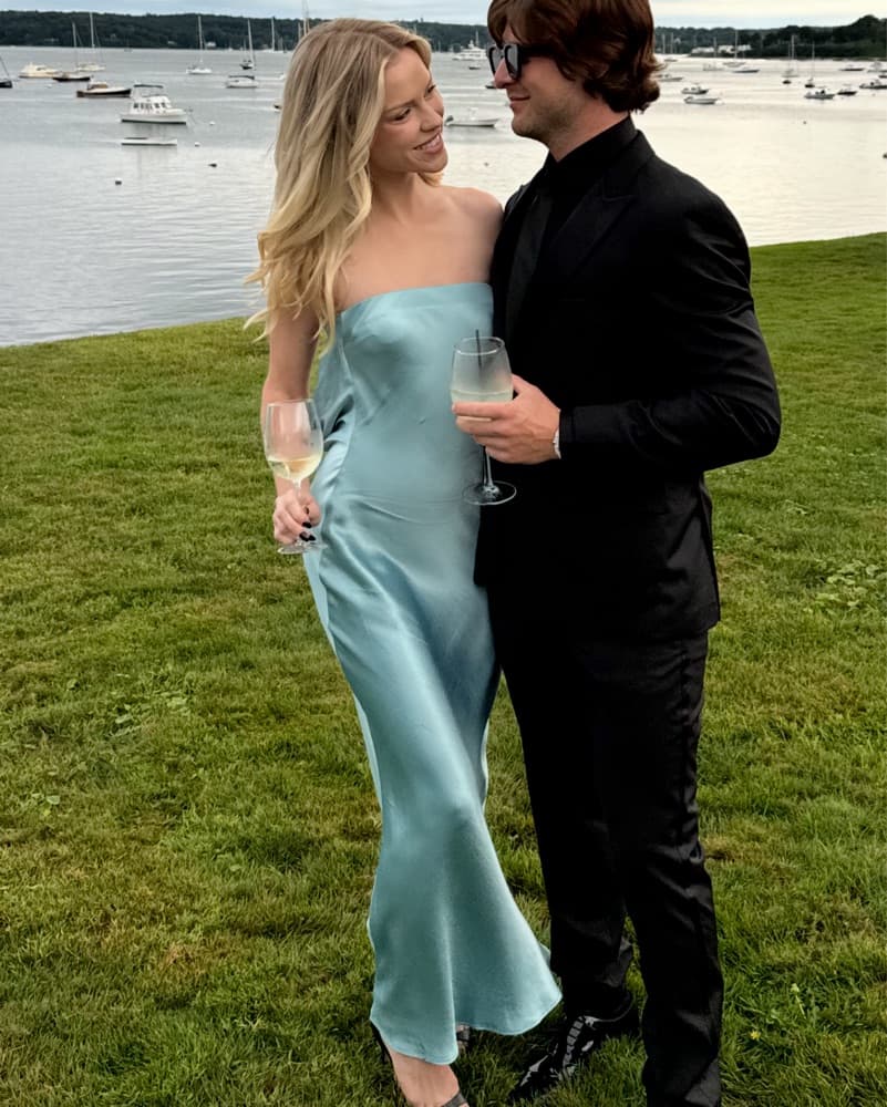Bec And Bridge Teal Satin Gown - Image 1