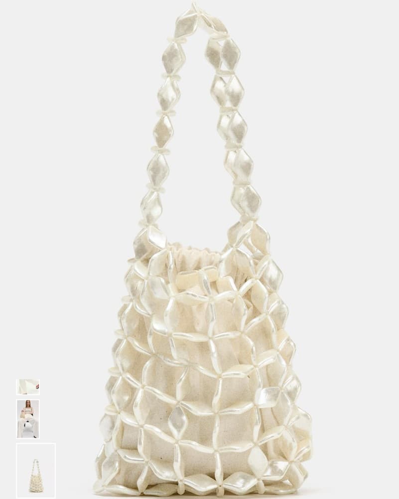 Zara Faux Mother Of Pearl Bag - Image 1