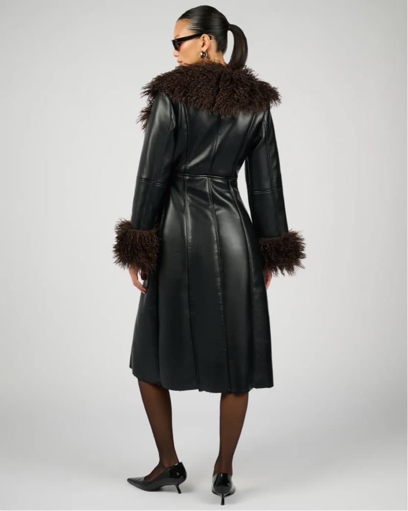 Faux Fur Collar Coat - Image 3