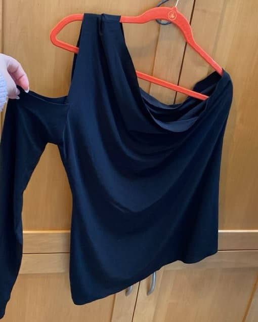 Norma Kamali One Shoulder One Sleeve Top - Image 5