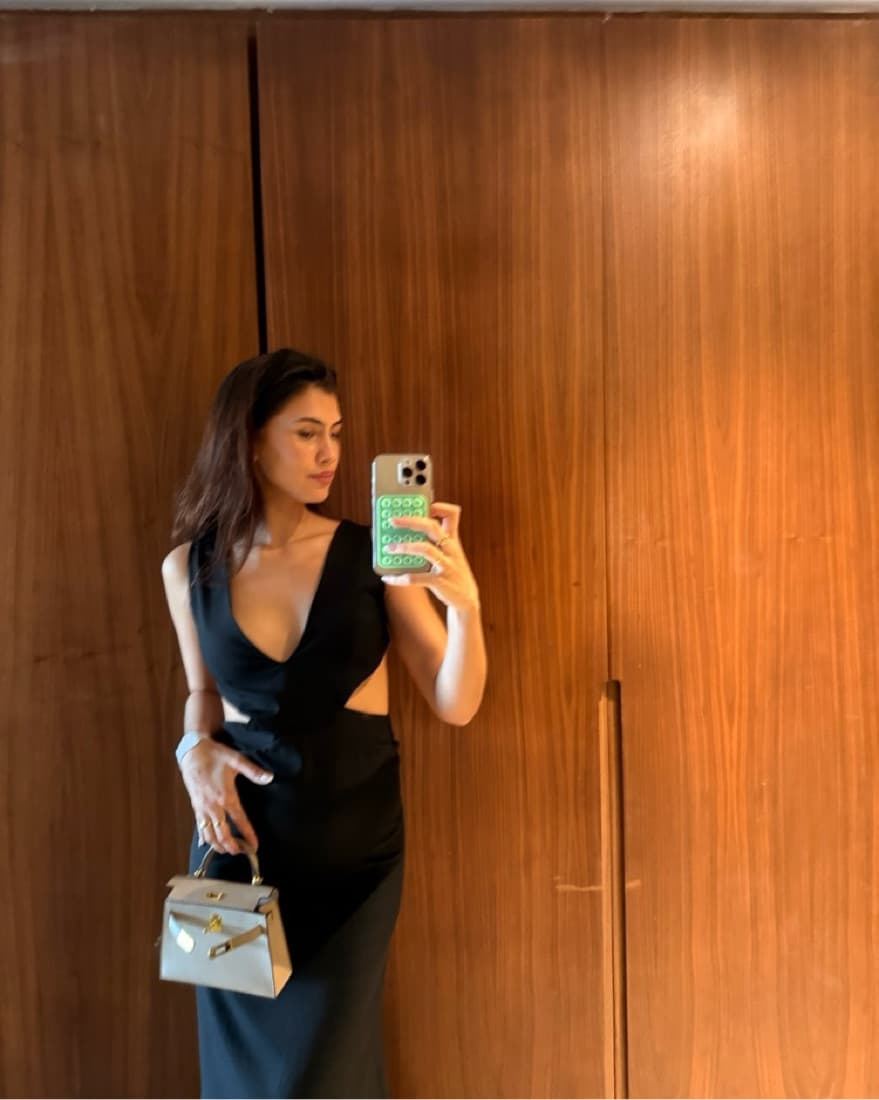Captivating Backless Black Dress - Image 1