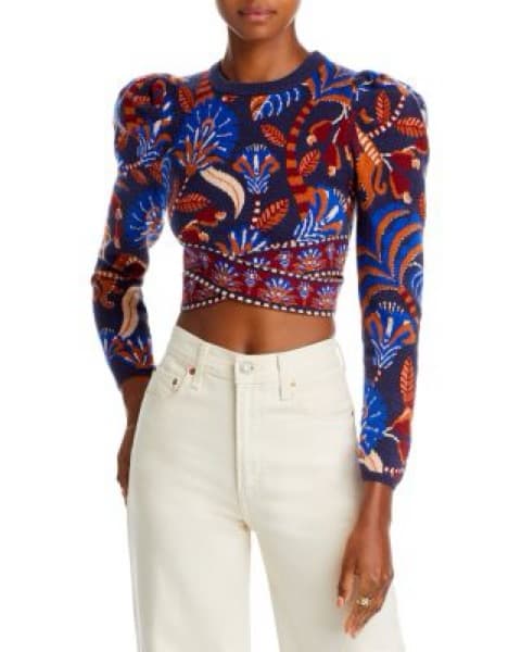 Farm Rio Nature Beauty Knit Crop Top - Image 2