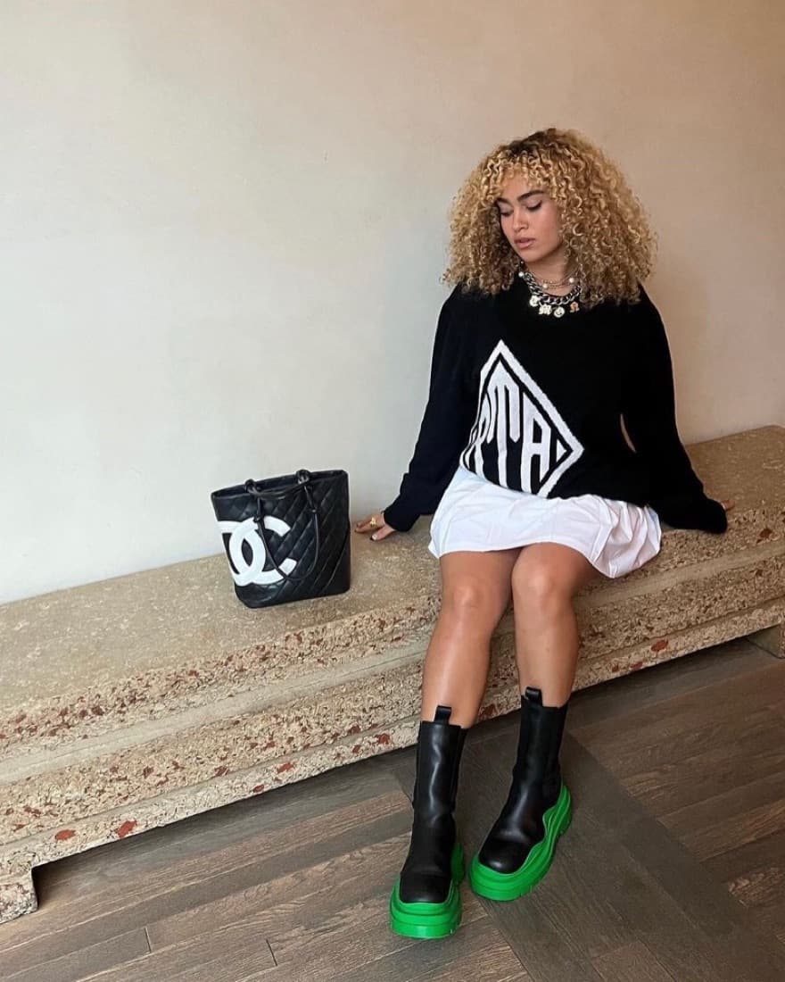 Calfskin Med Cambon Tote Blk Chanel - Image 2