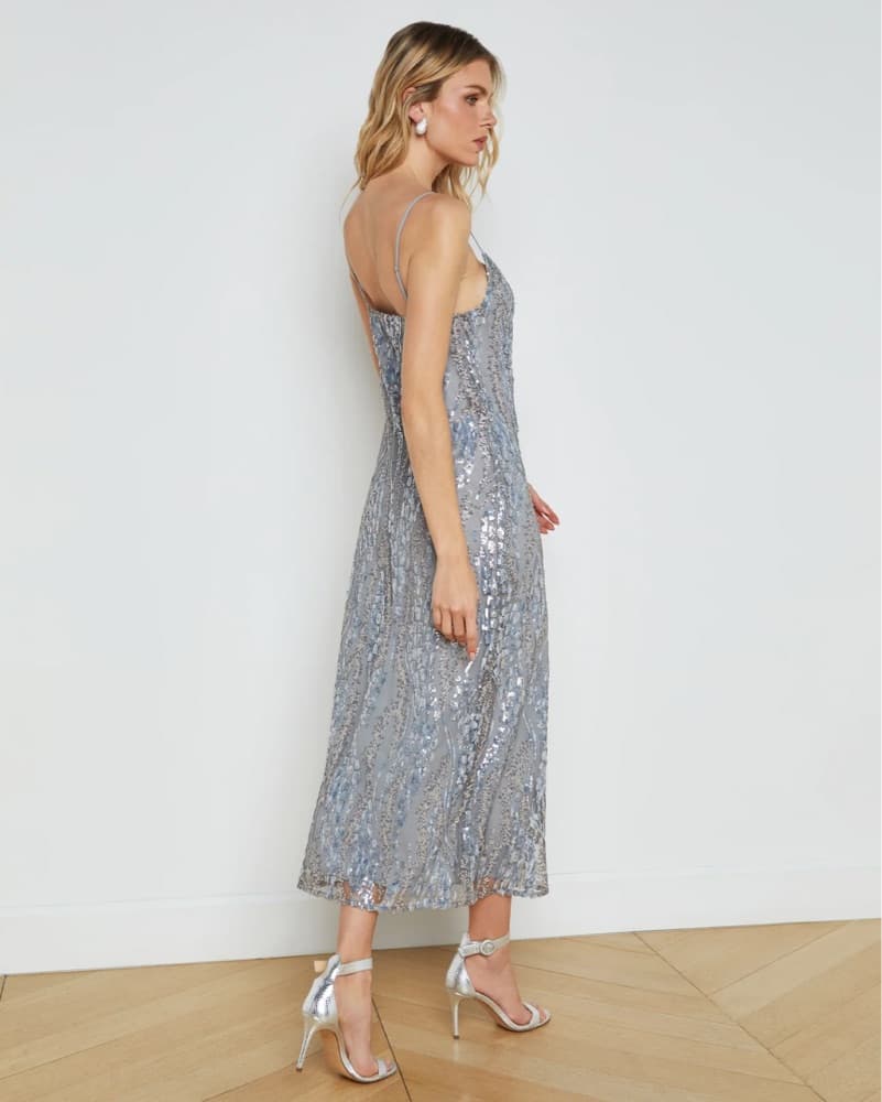 L’AGENCE Achilles Sequin Slip Dress  - Image 3