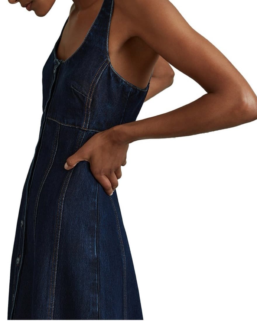 Versatile Denim Midi Dress - Image 2