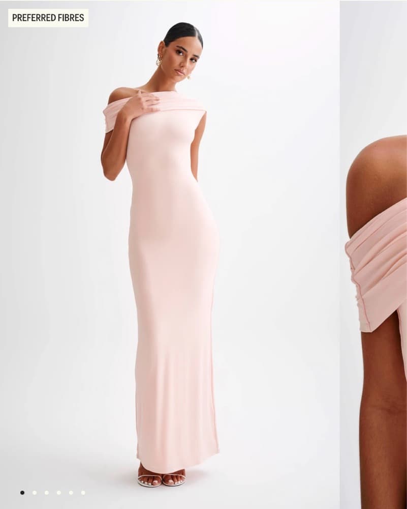 Meshki Pink Off Shoulder Dress - Image 3