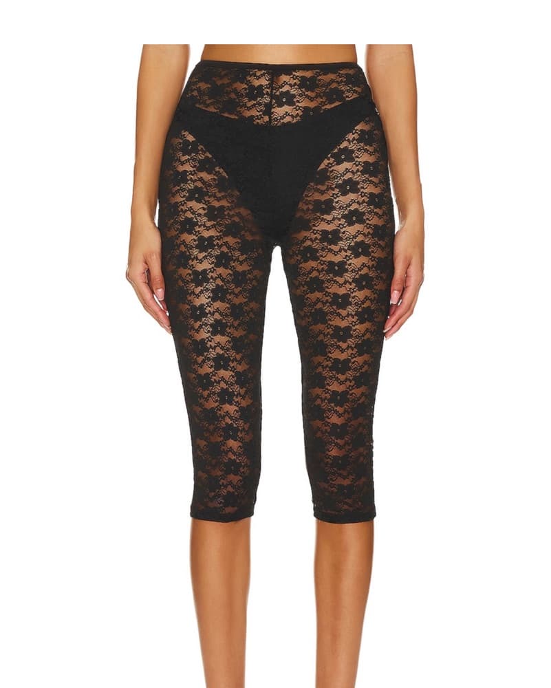 Majorelle Black Lace Capri - Image 1