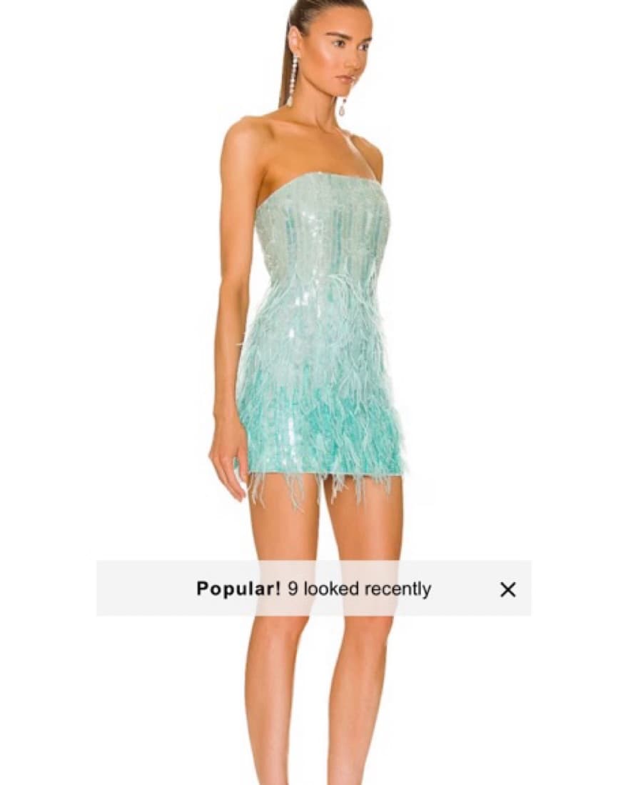 Retrofete Blue Sequence Dress - Image 2